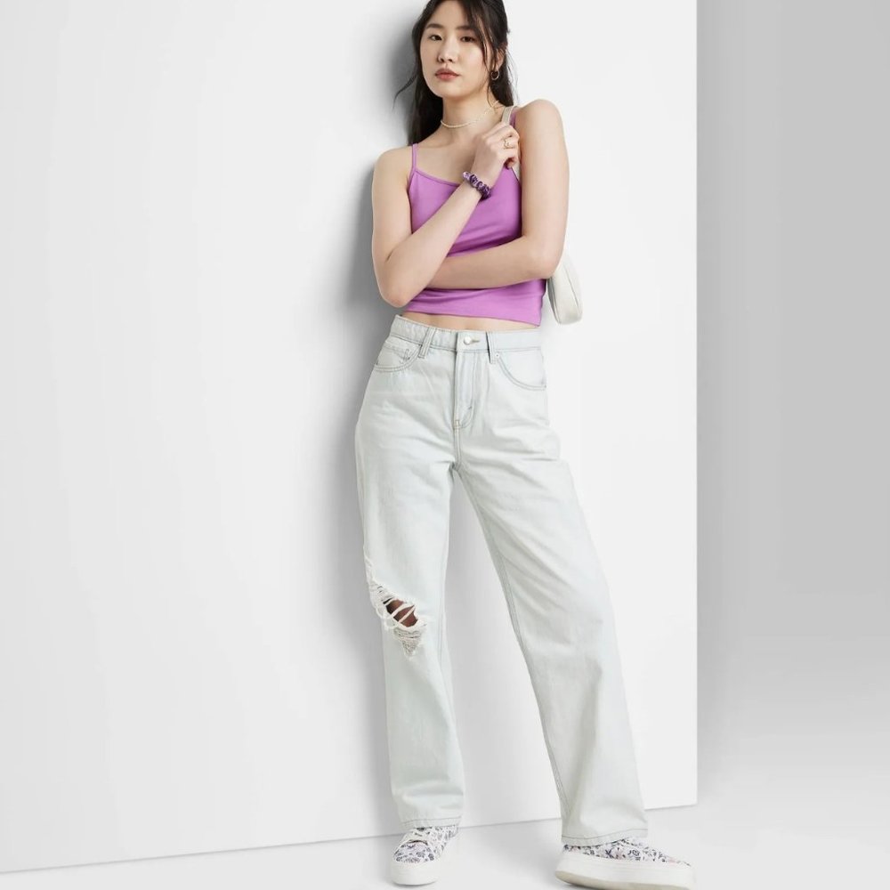 Wild Fable High Waisted Rise Dad Jeans - Light